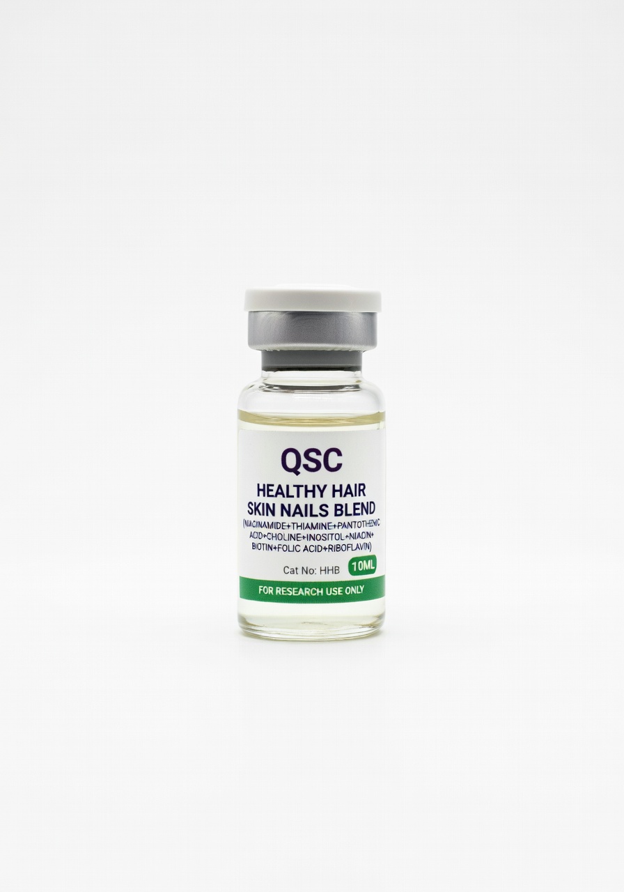Healthy Hair Skin Nails Blend (Niacinamide+Thiamine+Pantothenic Acid+Choline+Inositol+Niacin+Biotin+Folic Acid+Riboflavin) 10ml vial — QSC product photo