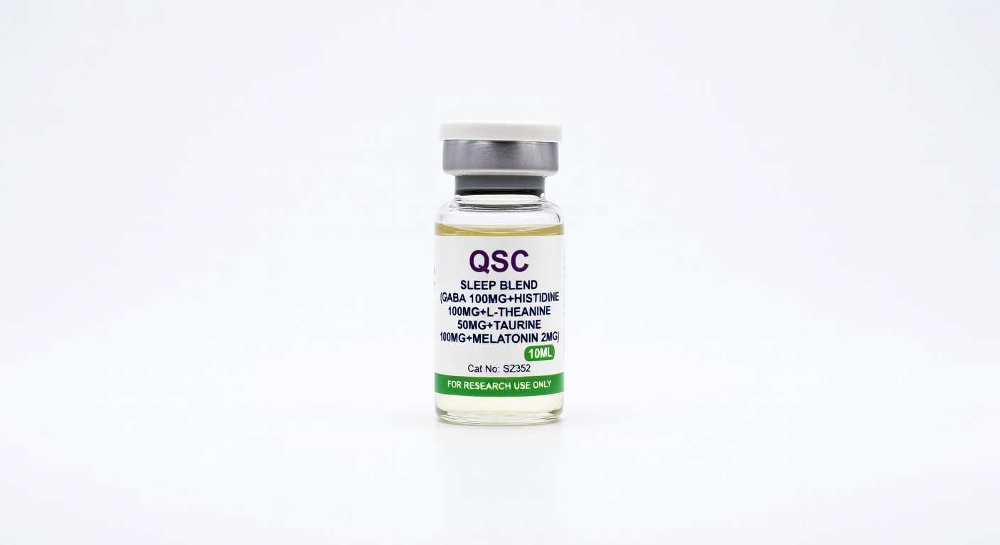 Sleep Blend (GABA 100mg+Histidine 100mg+L-Theanine 50mg+Taurine 100mg+Melatonin 2mg) 10ml vial — QSC product photo